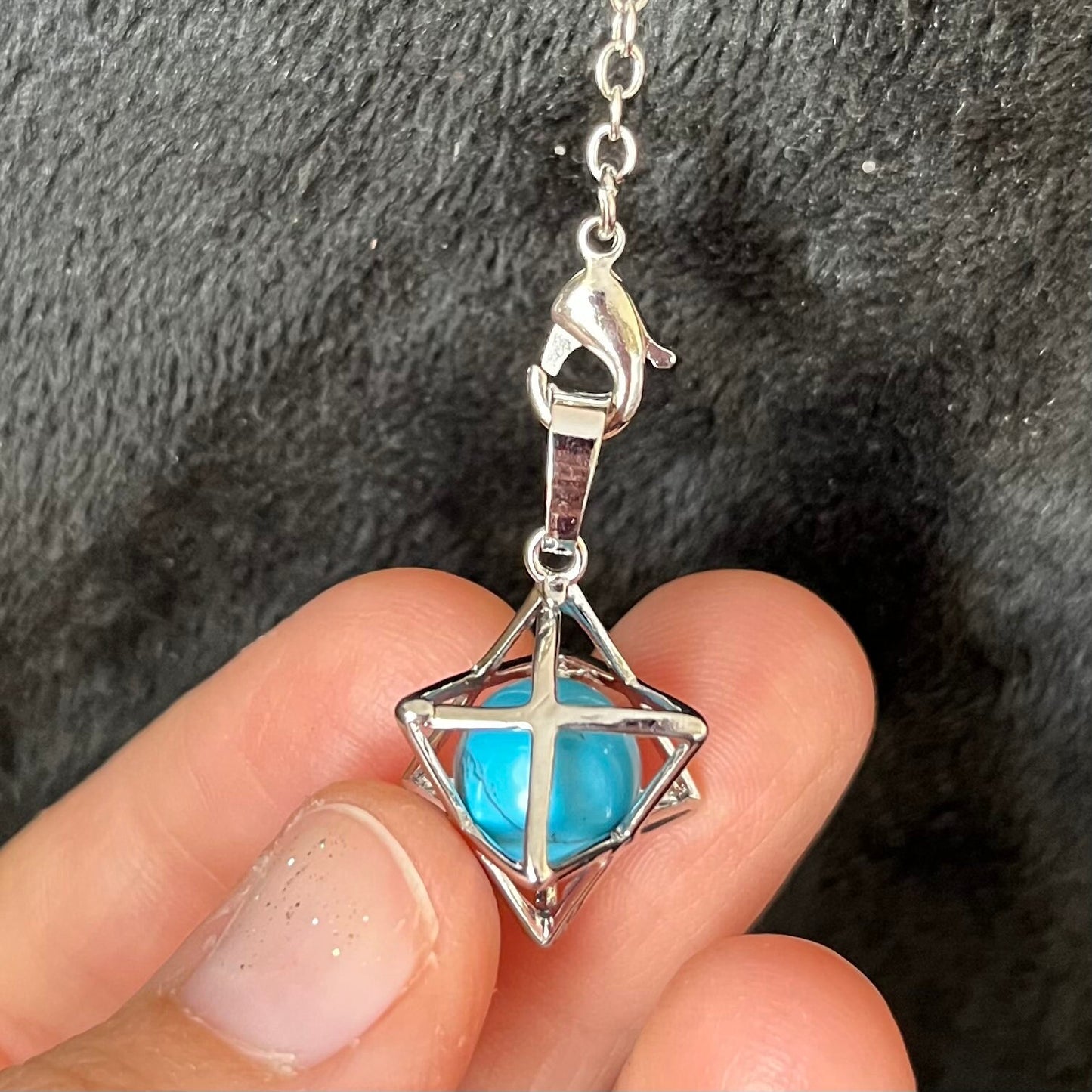 Blue Howlite Merkaba Pendulum PND-0026