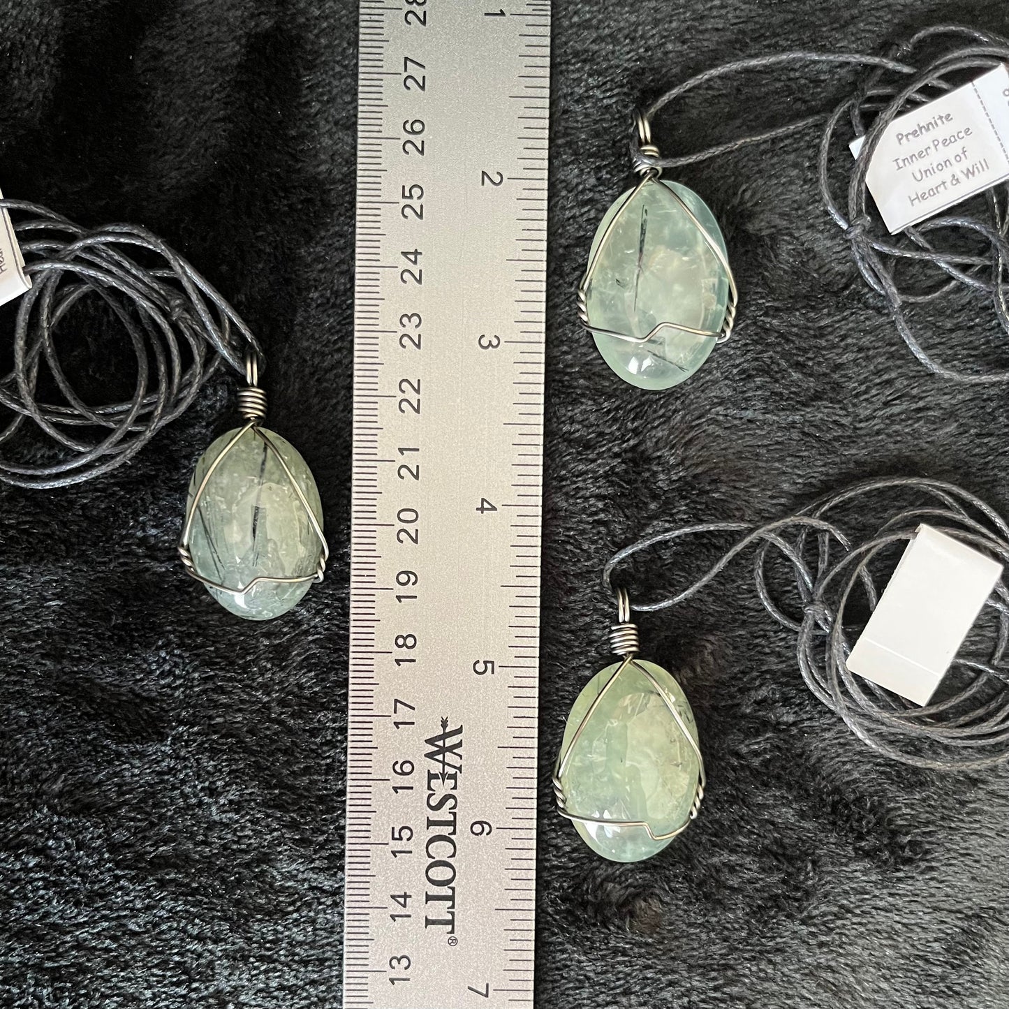 Prehnite Wire Wrapped Necklace NCK-2736