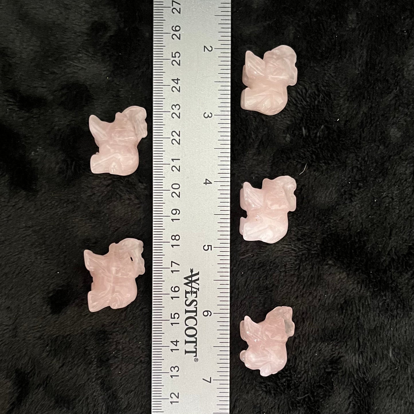 Rose Quartz  Carved Elephant (Approx. 1”) 0052