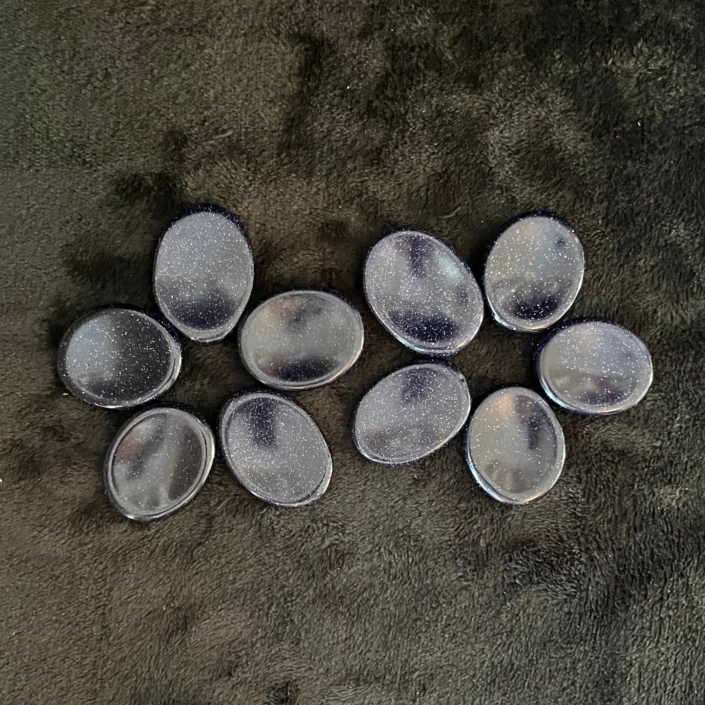 Blue Goldstone Worry Stone, Small, Handmade 1416