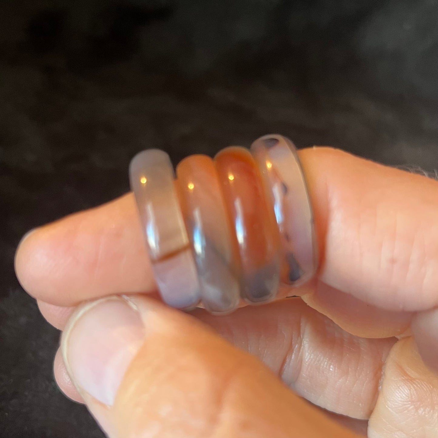 Natural Agate Ring Size 9 RNG-0110