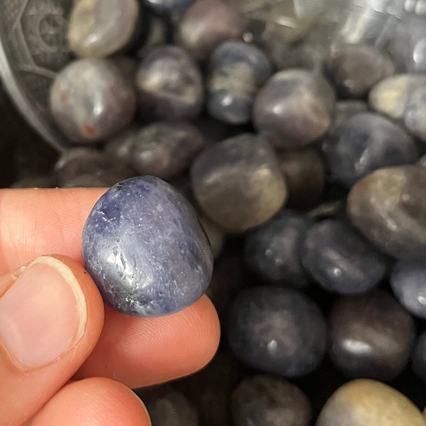 Iolite Tumbled Stone (Approx. 5/8”-3/4”) 1457