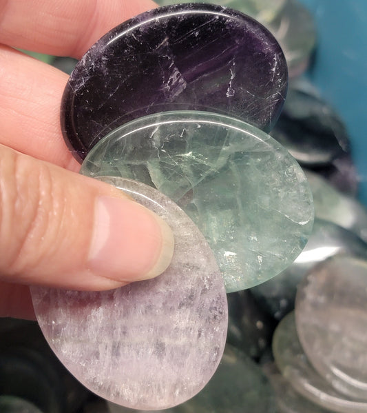 Fluorite Worry Stone (Approx. 1 3/4" x 1 3/8") 1418