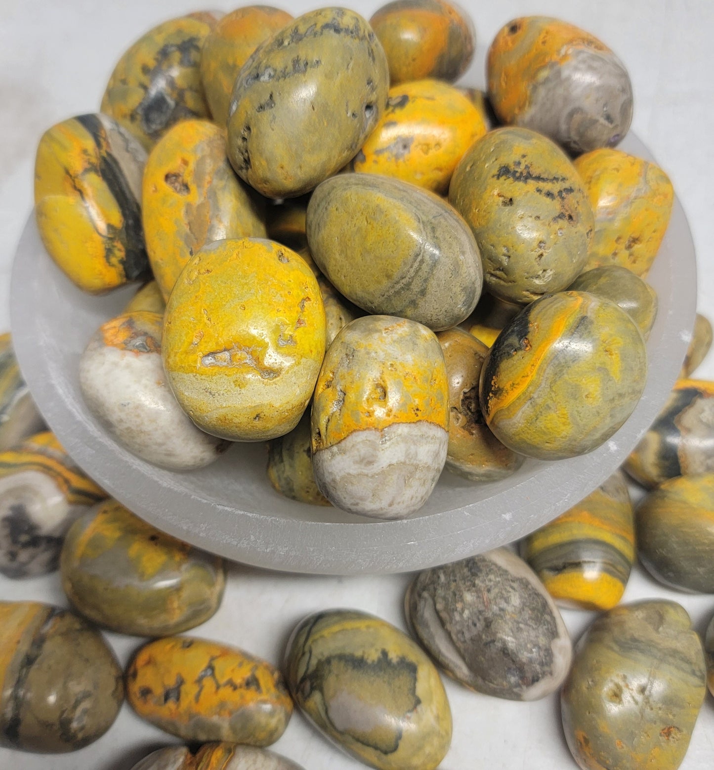 Bumblebee Jasper Tumbled Stone BIN-1462 (1 1/4”- 1 5/8”)