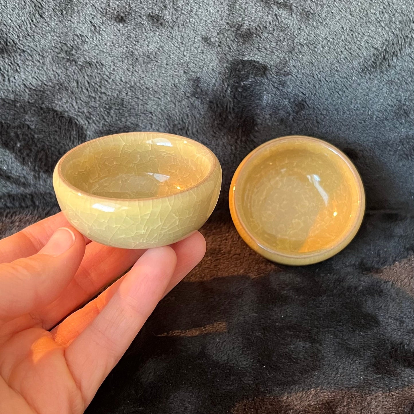 Small Ceramic Bowl, Golden Yellow (Approx. 2 5/8" x 1 1/4") 1606