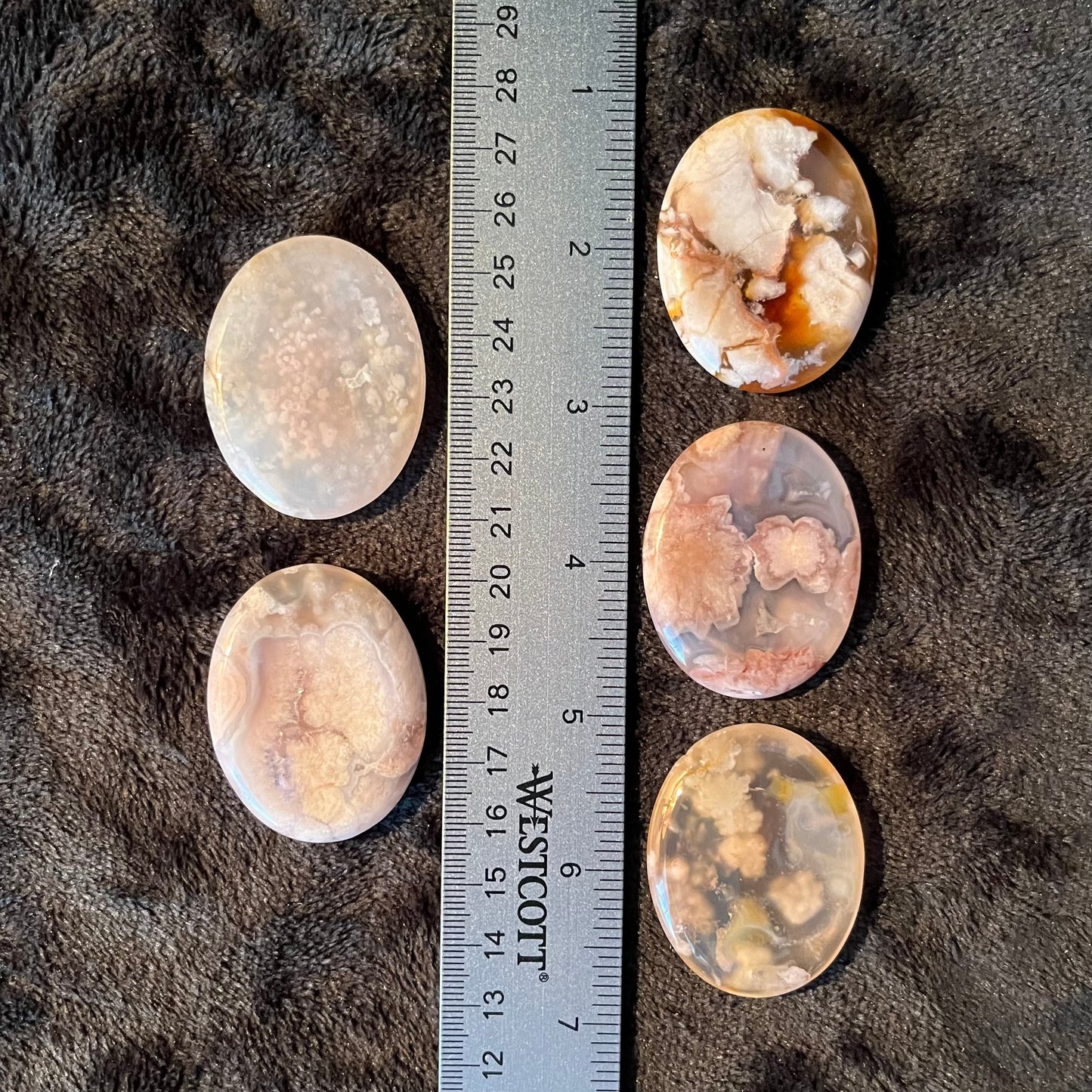 Flower Agate Worry Stone (Approx. 1 3/4” X 1 3/8”) 1409