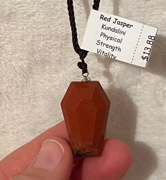 Red Jasper Coffin Necklace NCK-2781 Shop Wholesale Crystals