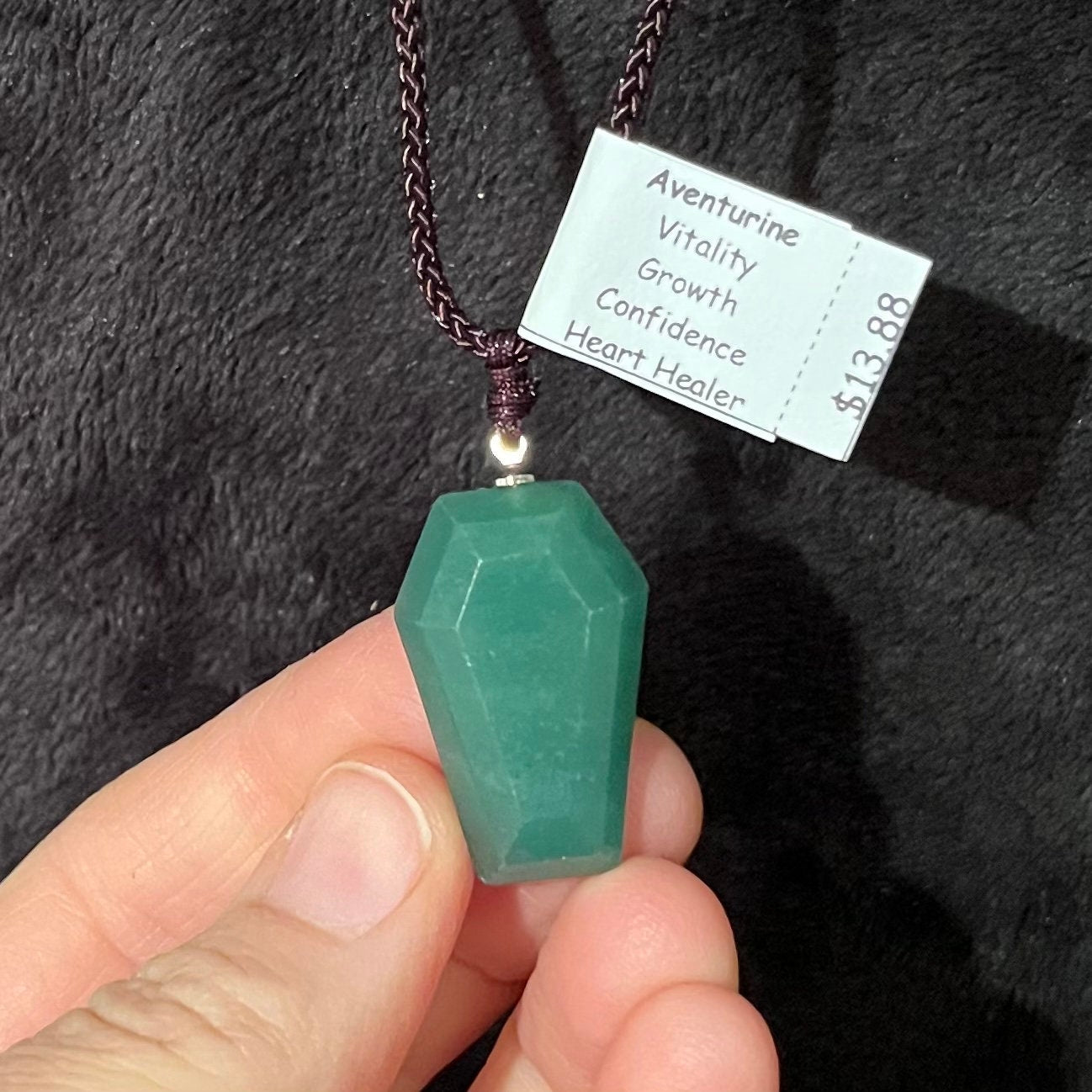 Green Aventurine Coffin Necklace NCK-2786