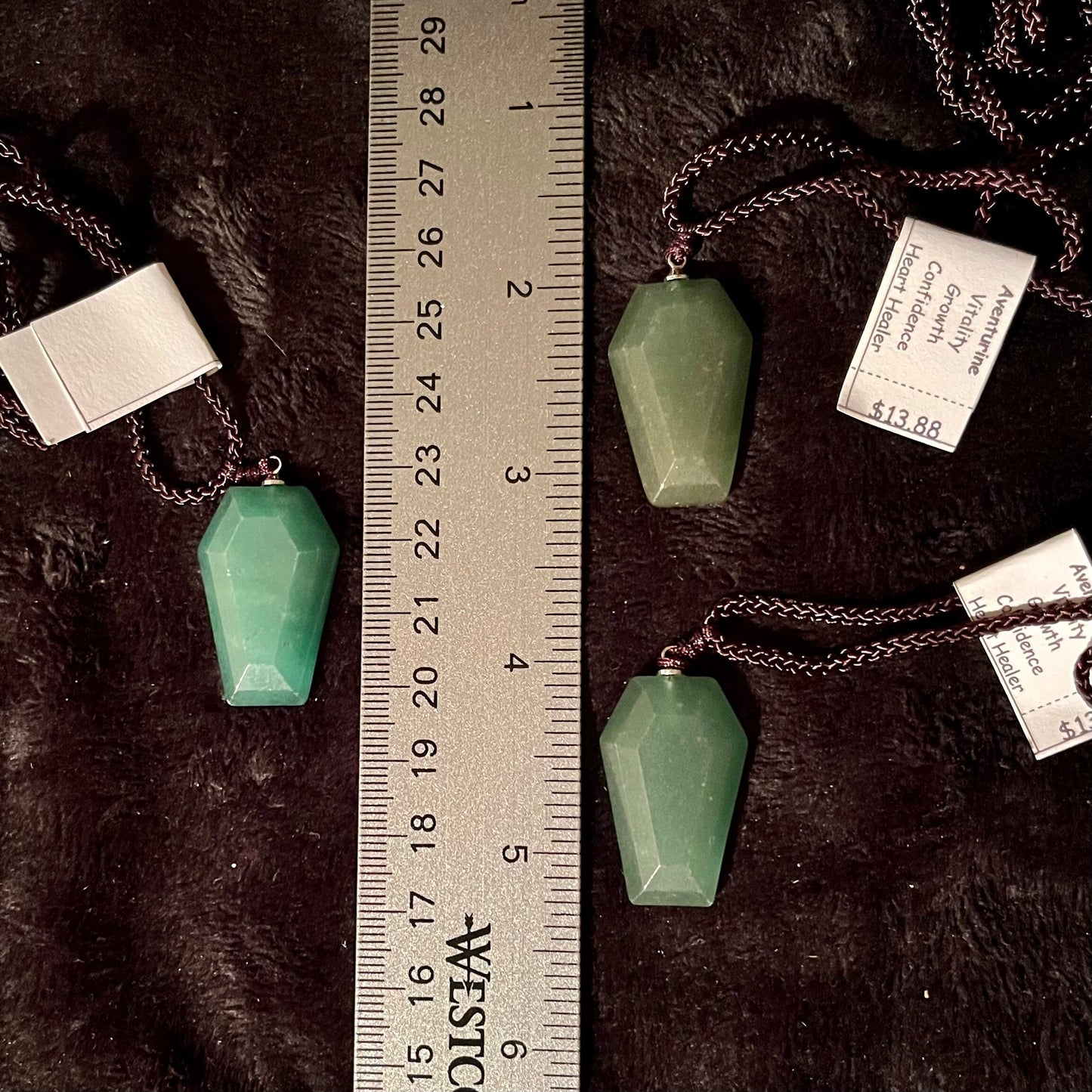 Green Aventurine Coffin Necklace NCK-2786