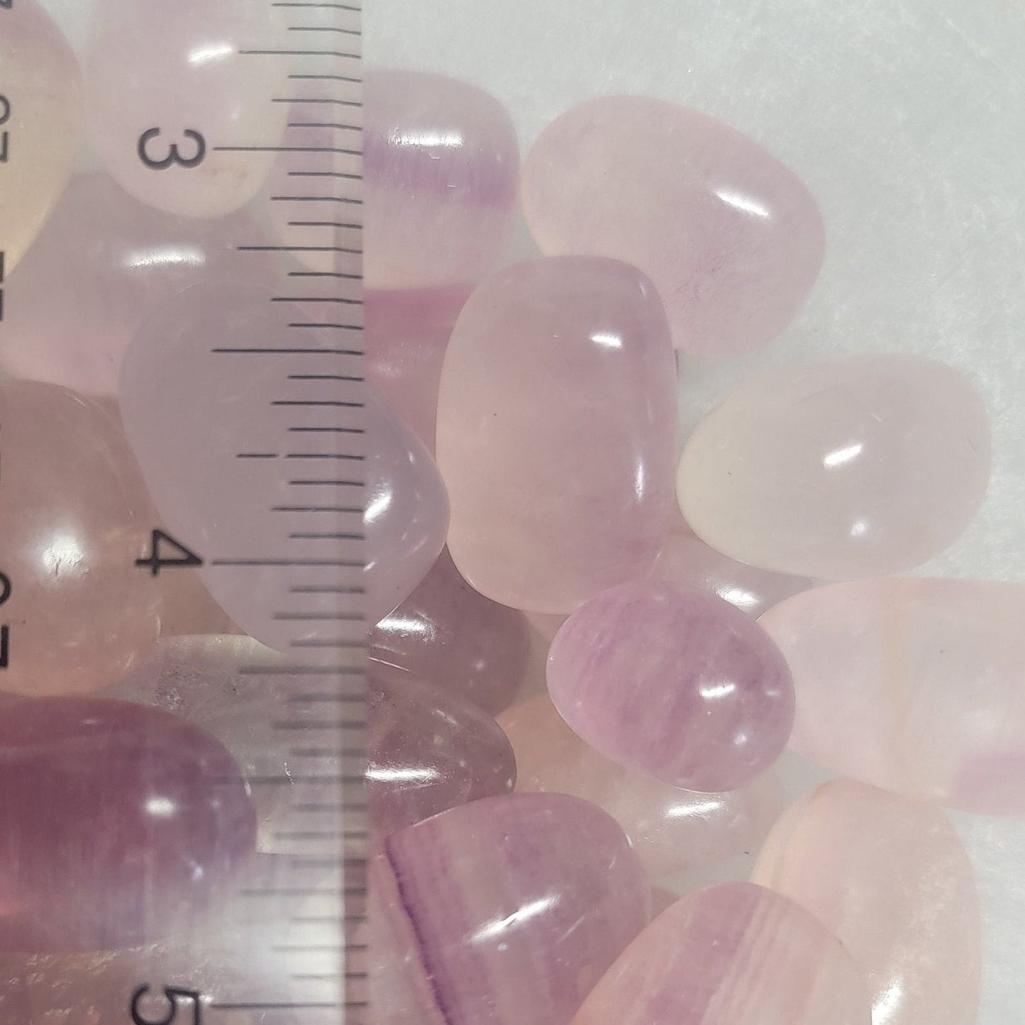 Pink Fluorite Tumbled Stone, (Approx. 3/4" - 1 1/8")  Crown Chakra 0663