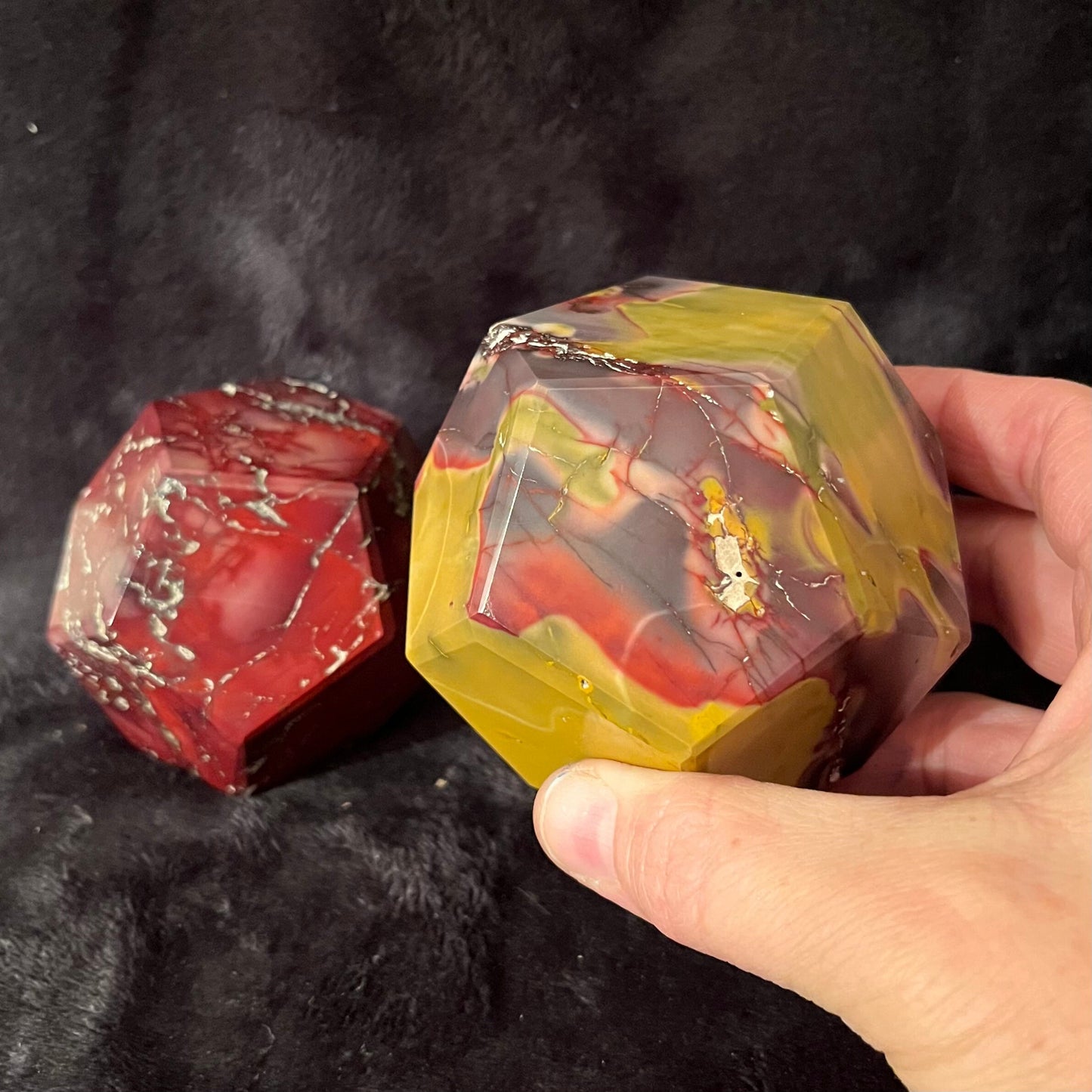 Mookaite Jasper Dodecahedron, Very Large (Approx. 80mm) F-0064