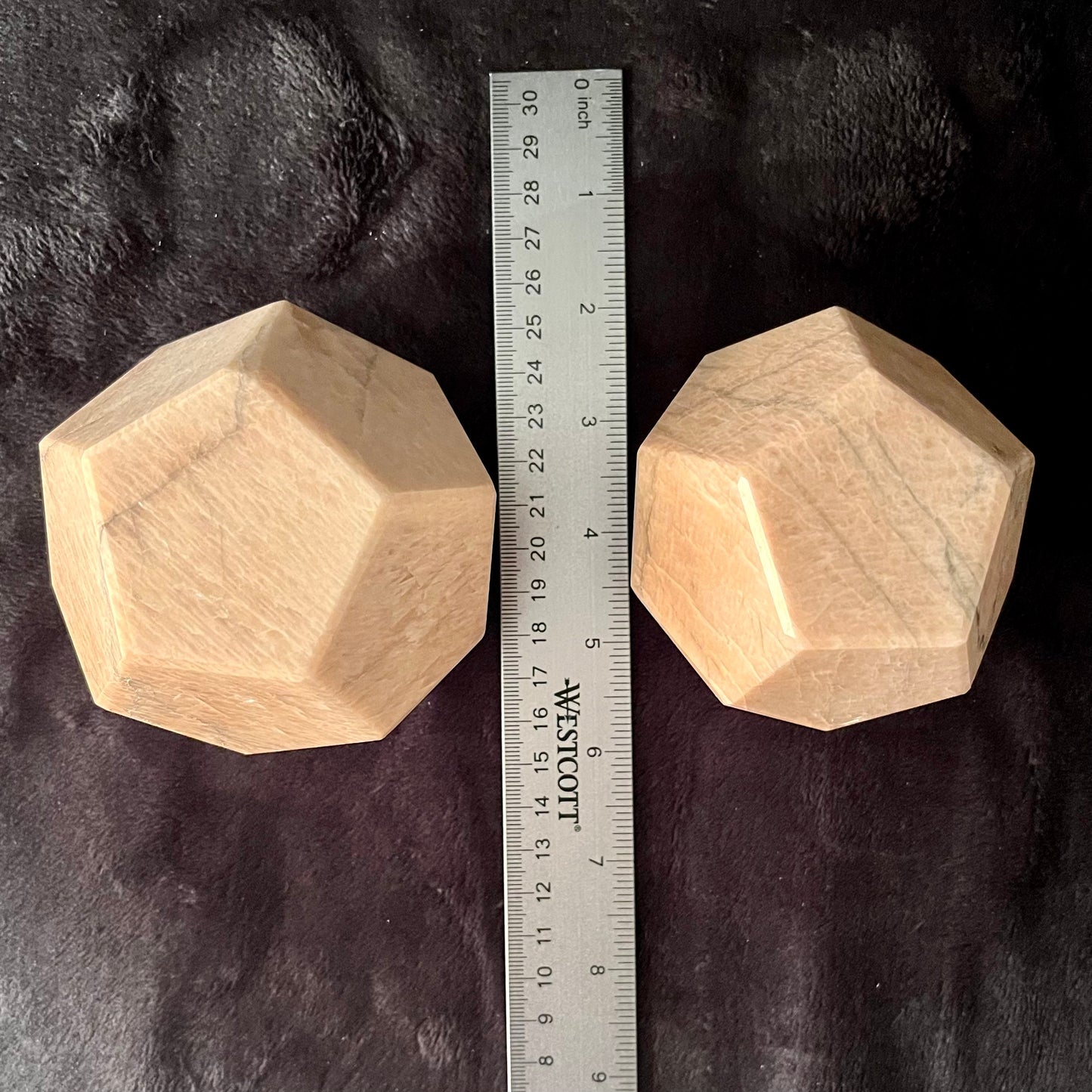 Cream Moonstone Dodecahedron, Very Large (Approx. 85mm) F0066