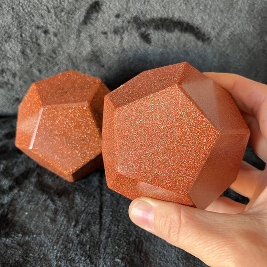 Goldstone Dodecahedron, Very Large (Approx. 85mm) F-0077