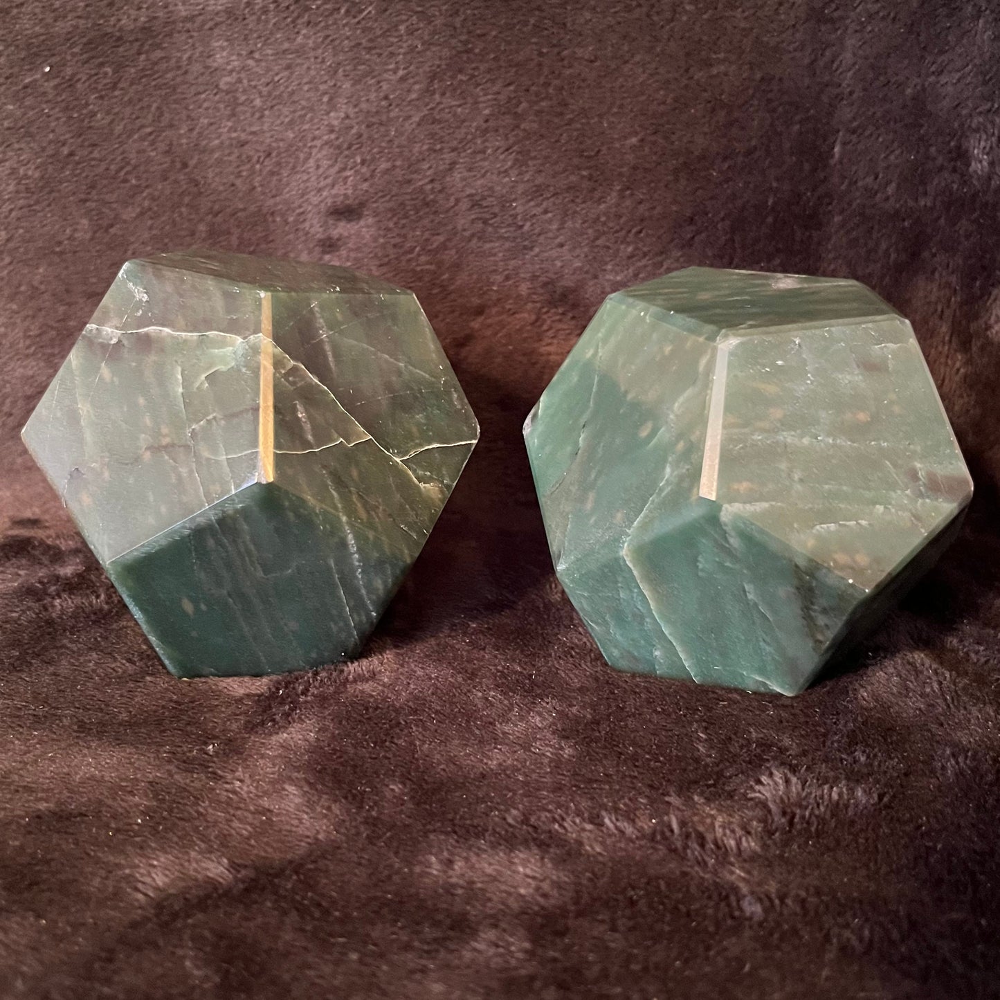 Green Jade Dodecahedron, Very Large (Approx. 85mm) F-0073