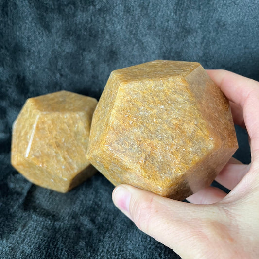 Gold Quartz Dodecahedron, Very Large (Approx. 90mm) F-0068