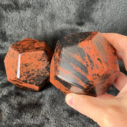 Mahogany Obsidian Dodecahedron, Very Large (Approx. 90mm) F-0069