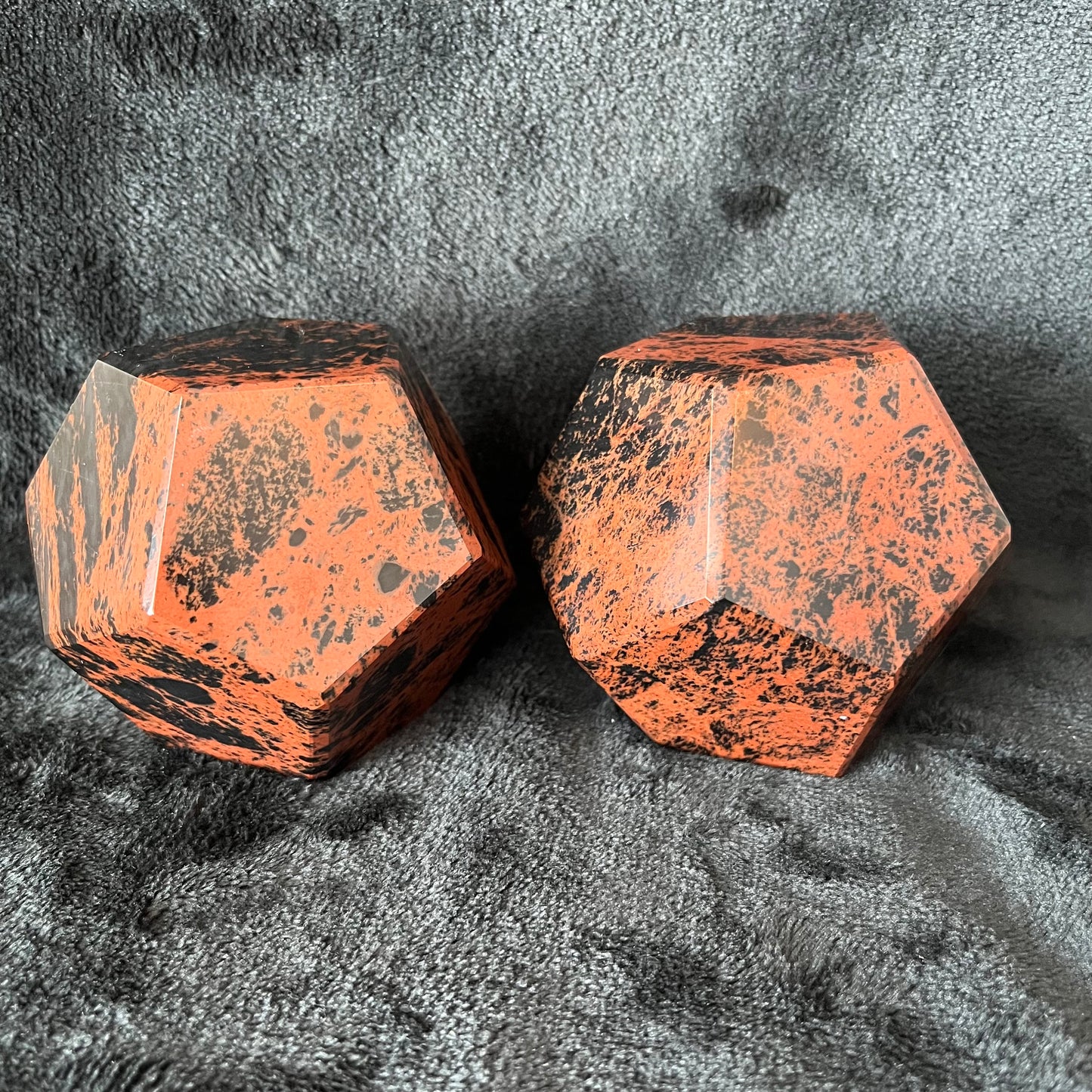 Mahogany Obsidian Dodecahedron, Very Large (Approx. 90mm) F-0069