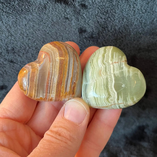 Green Onyx Heart (Approx. 1 5/8”) 0538 Shop Wholesale Crystals