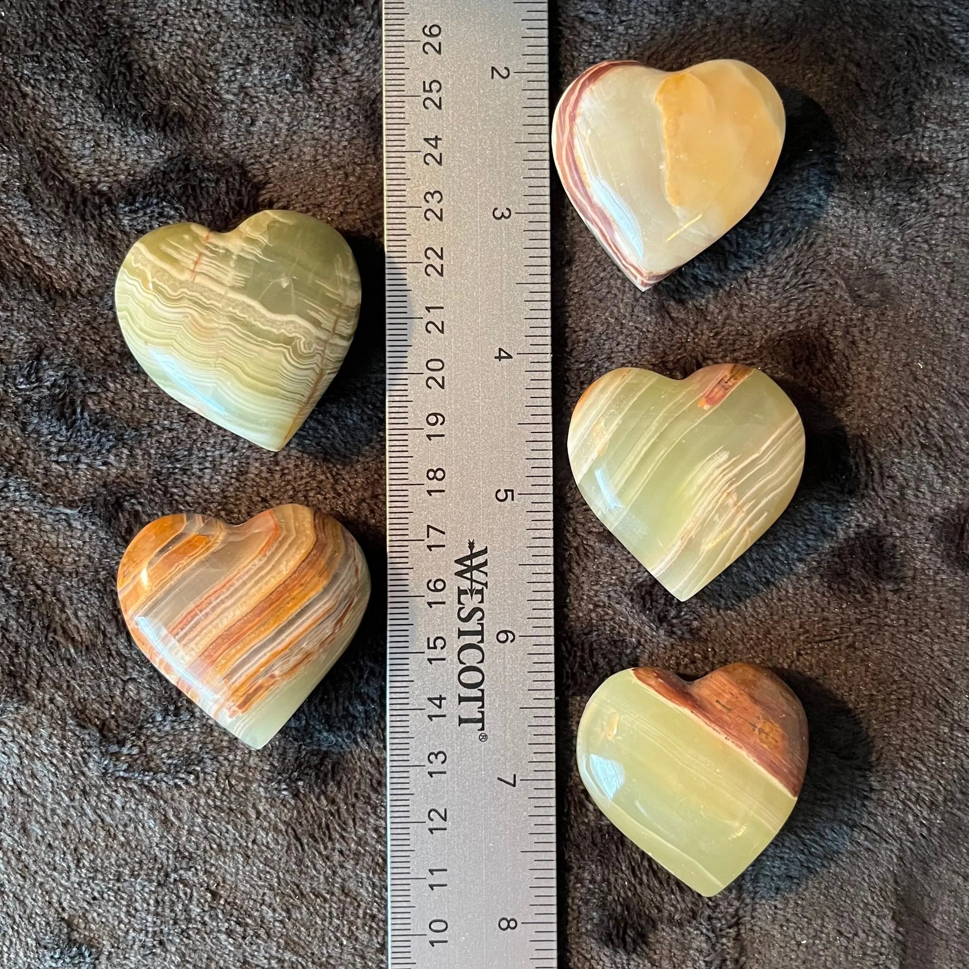 Green Onyx Heart (Approx. 1 5/8”) 0538 Shop Wholesale Crystals