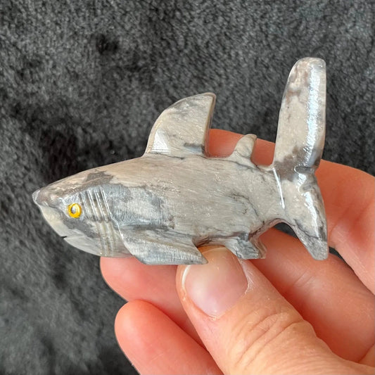 Shark Carved Soapstone (Approx. 2 3/4”) 0828 Shop Wholesale Crystals