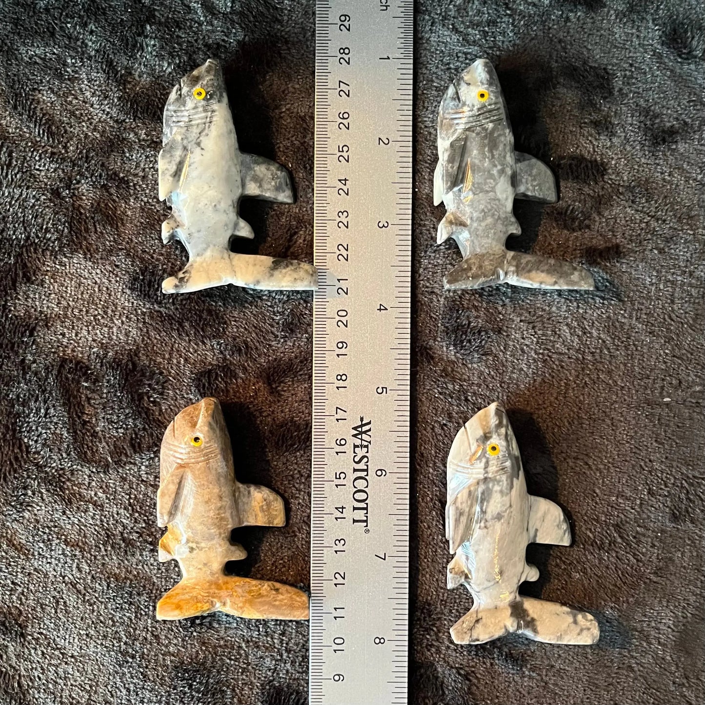 Shark Carved Soapstone (Approx. 2 3/4”) 0828 Shop Wholesale Crystals