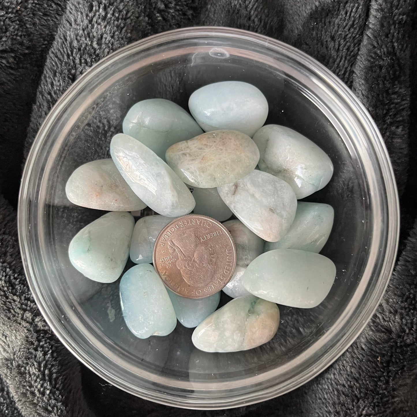 Aquamarine Tumbled Stone (Approx. 3/4” - 1”) BIN-1520