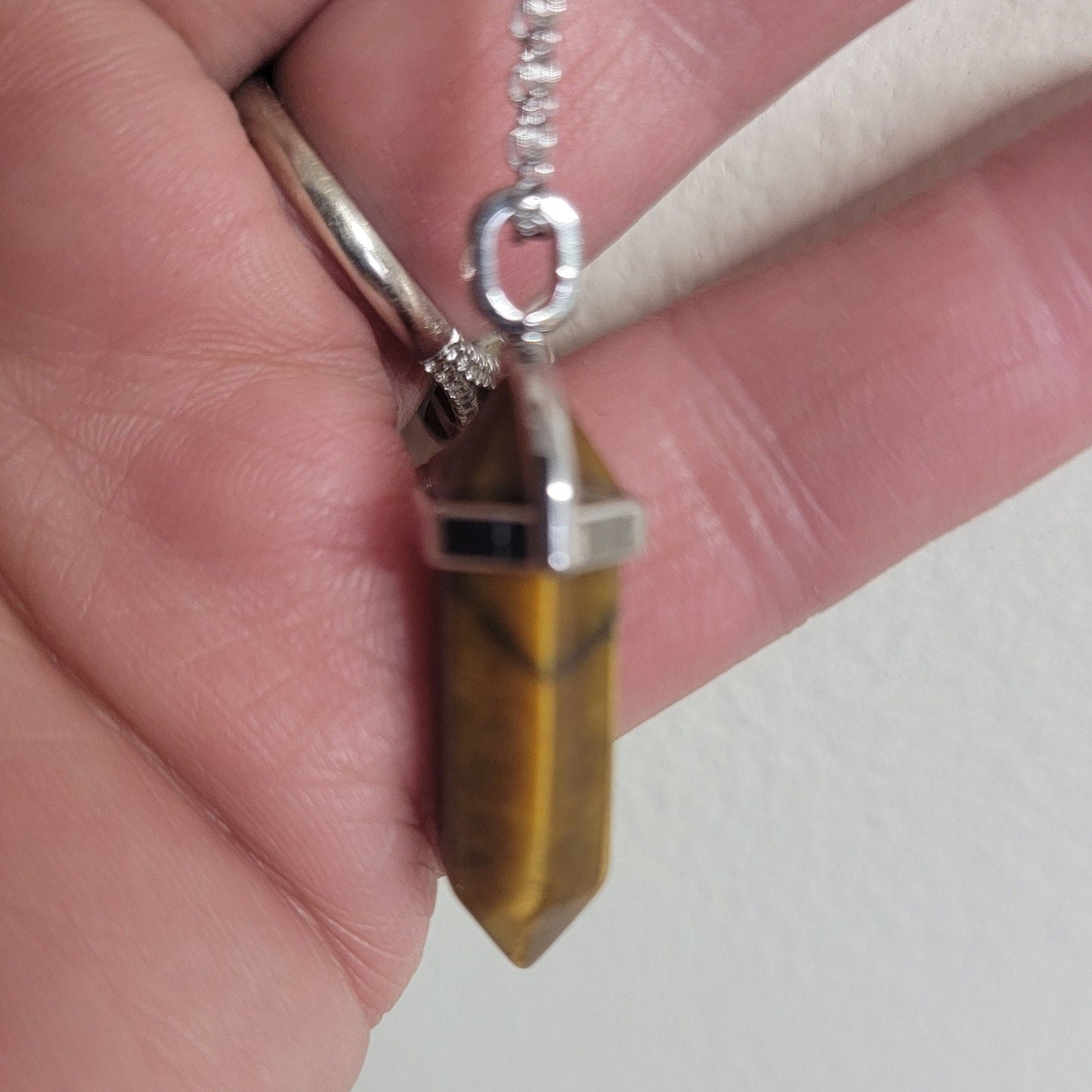 Tiger's Eye  Crystal Point Necklace NCK-0295