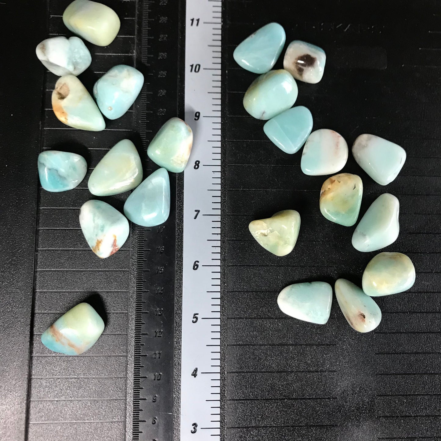 Tumbled Amazonite (Approx. 1" - 1 1/2") Polished Stone for Crystal Grid, Wire Wrapping or Craft Supply 0609