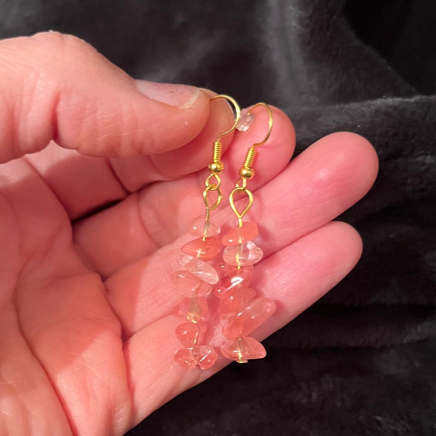 Cherry Quartz Earrings EAR-0048