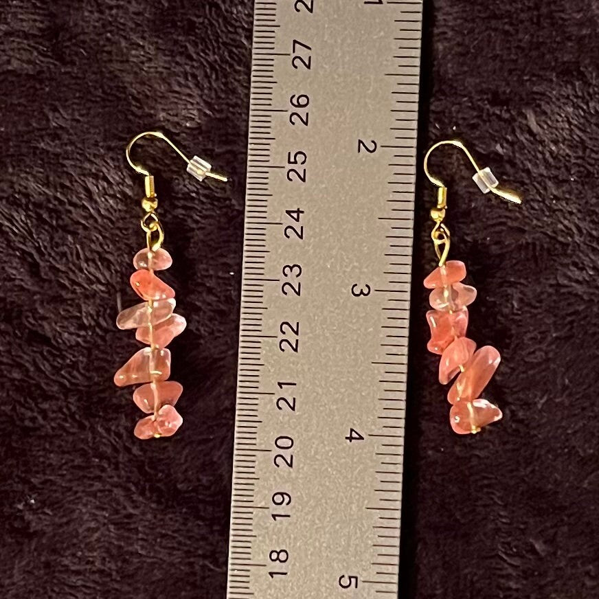 Cherry Quartz Earrings EAR-0048