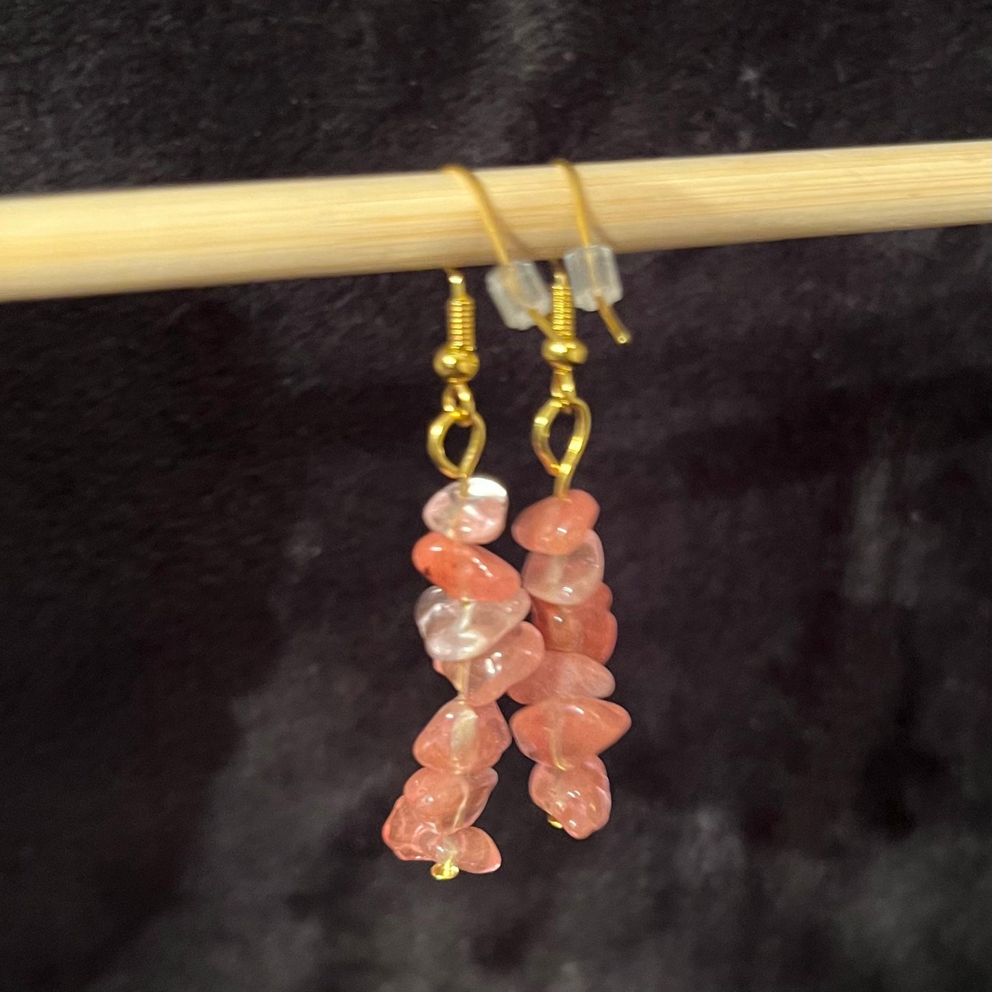 Cherry Quartz Earrings EAR-0048