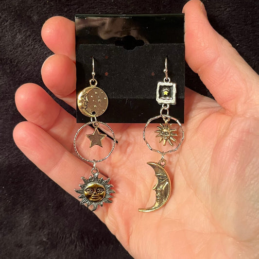 Sun Moon and Stars Earrings EAR-0037