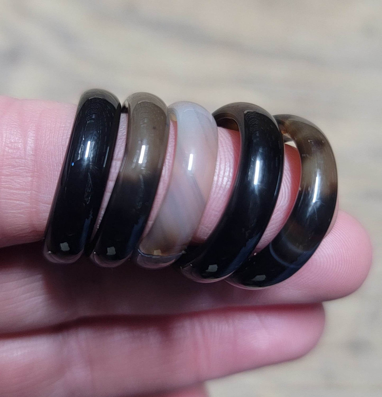 Natural Agate Ring Size 9 RNG-0110