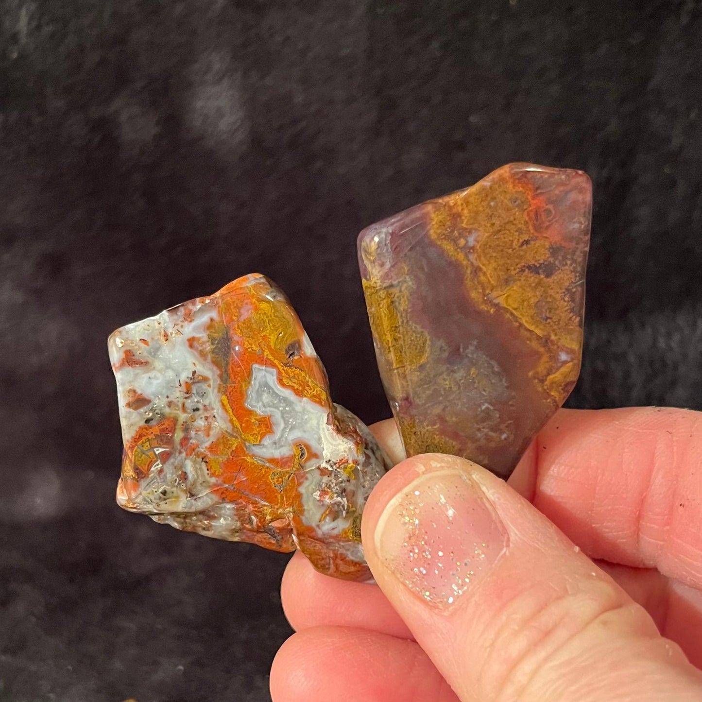 Cowboy Agate Tumbled Slab (Approx. 1 1/2”-1 3/4”) BIN-1470 (Found in Utah)