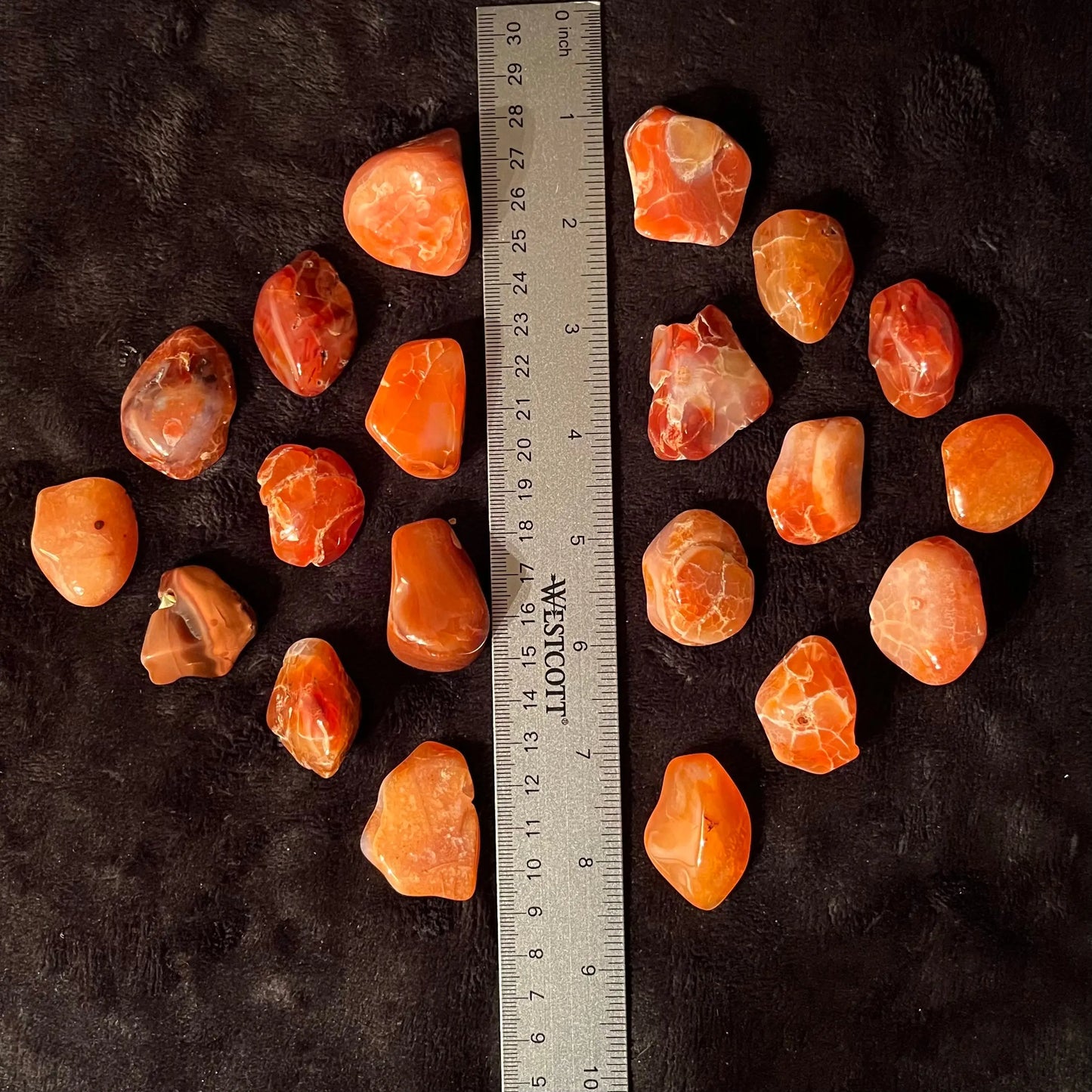 Carnelian Agate Tumbled Stone (Approx. 1 1/4” - 1 3/4”) BIN-1468 Shop Wholesale Crystals