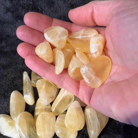 Honeycomb Calcite Tumbled Stone (Approx. 1”-1 1/2”) 0676