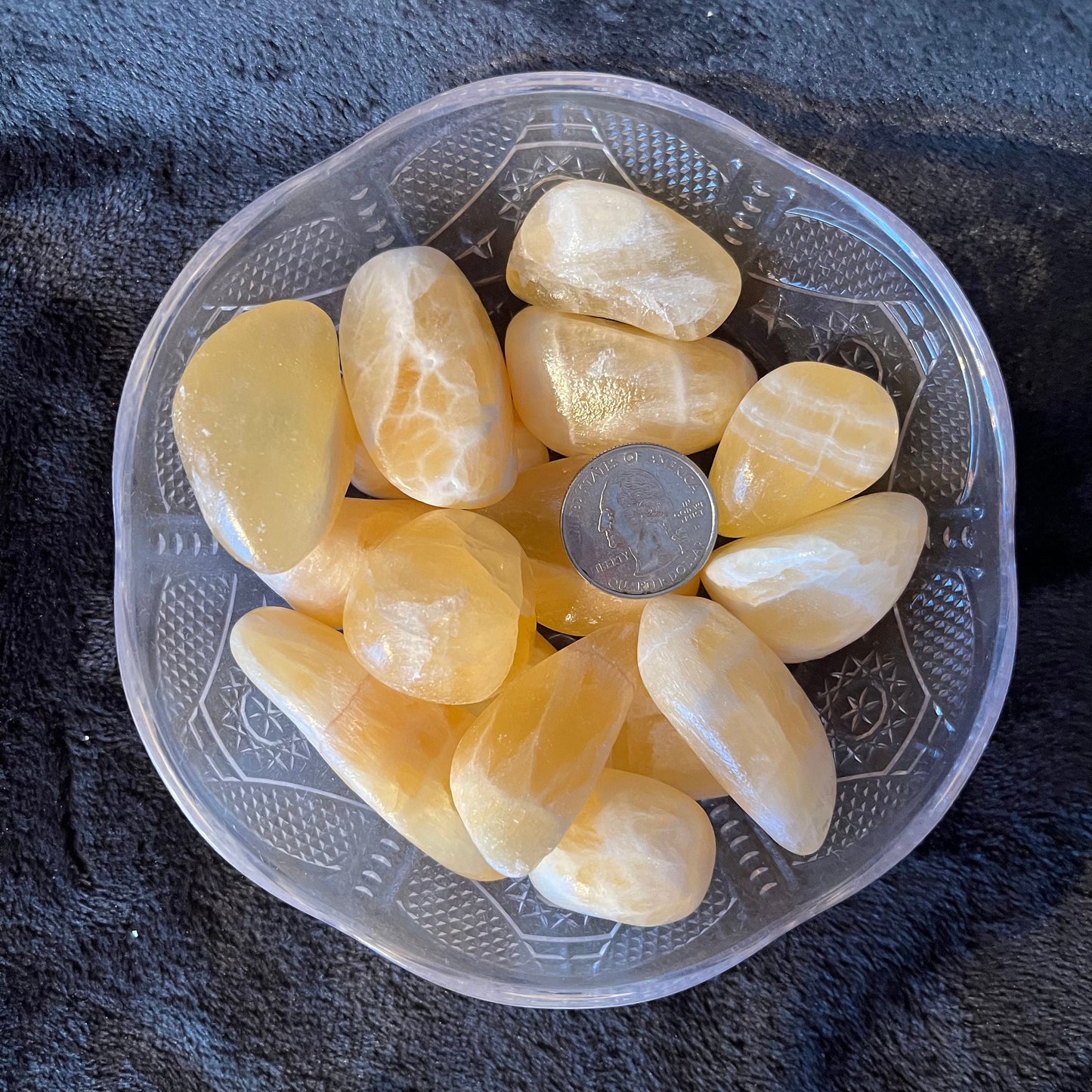 Honeycomb Calcite Tumbled Stone (Approx. 1 1/2” - 1 3/4”) 0613