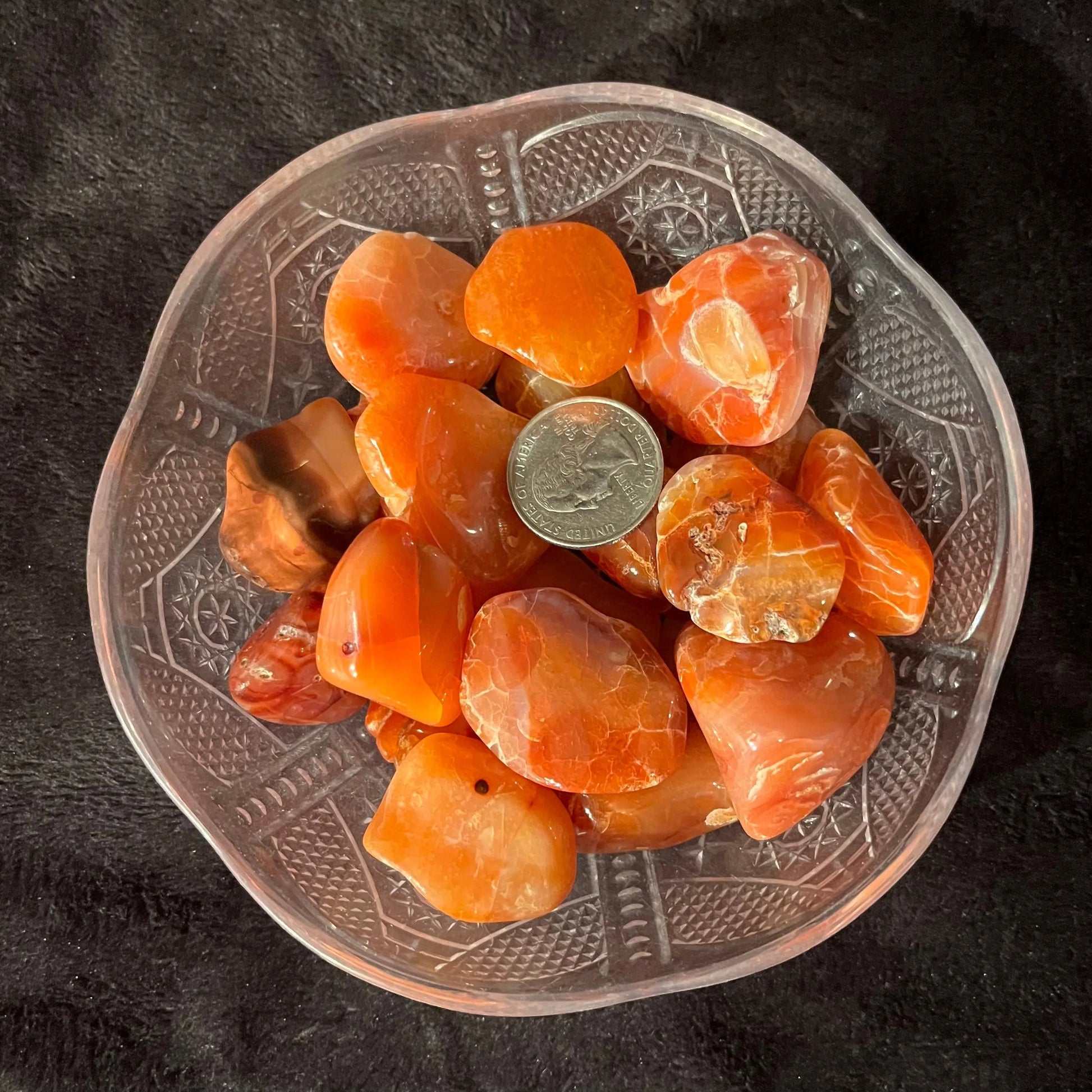 Carnelian Agate Tumbled Stone (Approx. 1 1/4” - 1 3/4”) BIN-1468 Shop Wholesale Crystals