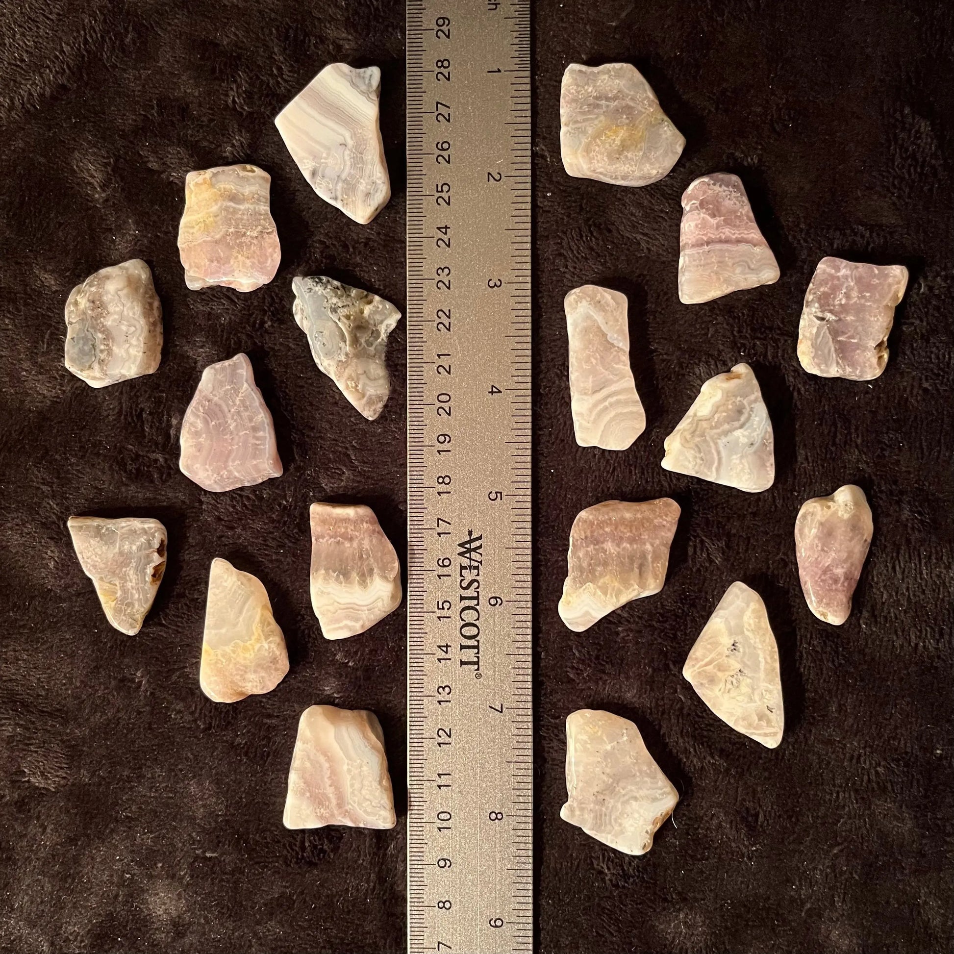Purple Lace Agate Pork Belly Stone (Approx. 1”-1 1/4”) 0734 Shop Wholesale Crystals