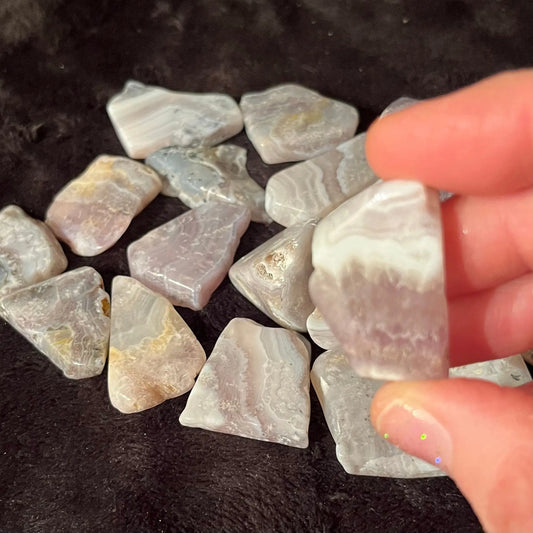Purple Lace Agate Pork Belly Stone (Approx. 1”-1 1/4”) 0734 Shop Wholesale Crystals