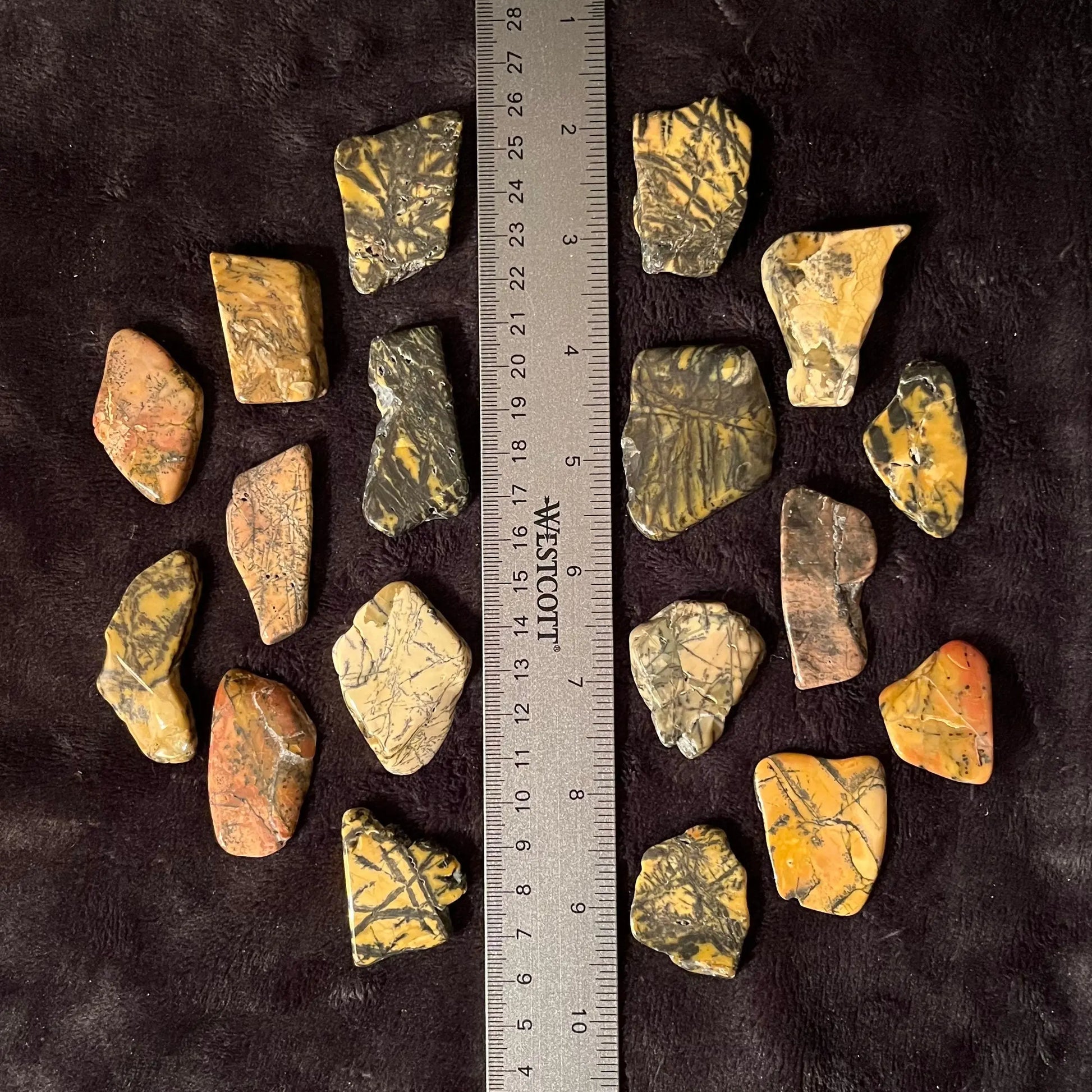 Yellow Feather Jasper Tumble Slab (Approx. 1 1/2”-1 3/4”) BIN-1486 (Found in Utah) Shop Wholesale Crystals
