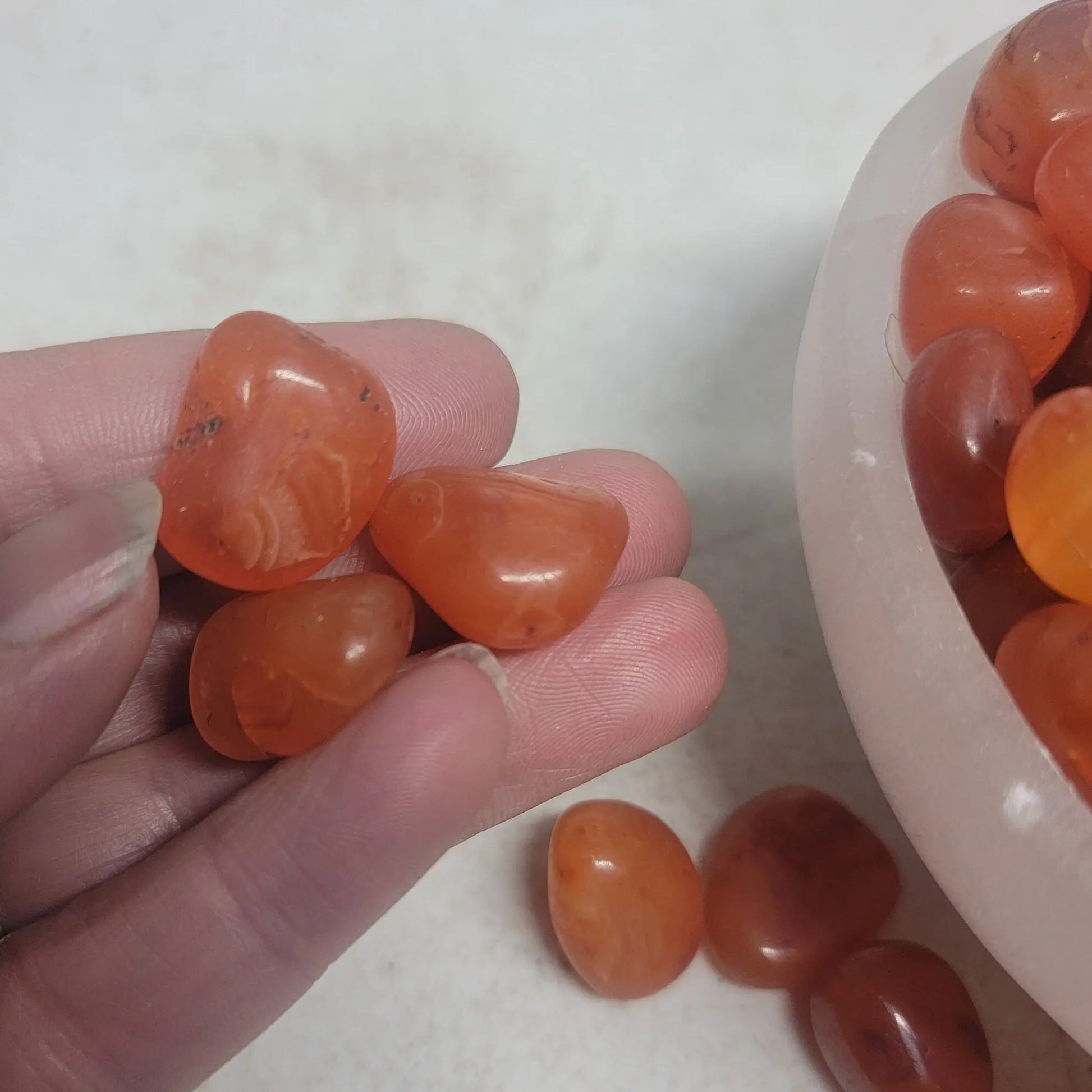 Carnelian Agate Tumbled Polished (Approx. 5/8" - 3/4") Polished Stone for Crystal Grid, Wire Wrapping or Craft Supply BIN-1496 Shop Wholesale Crystals
