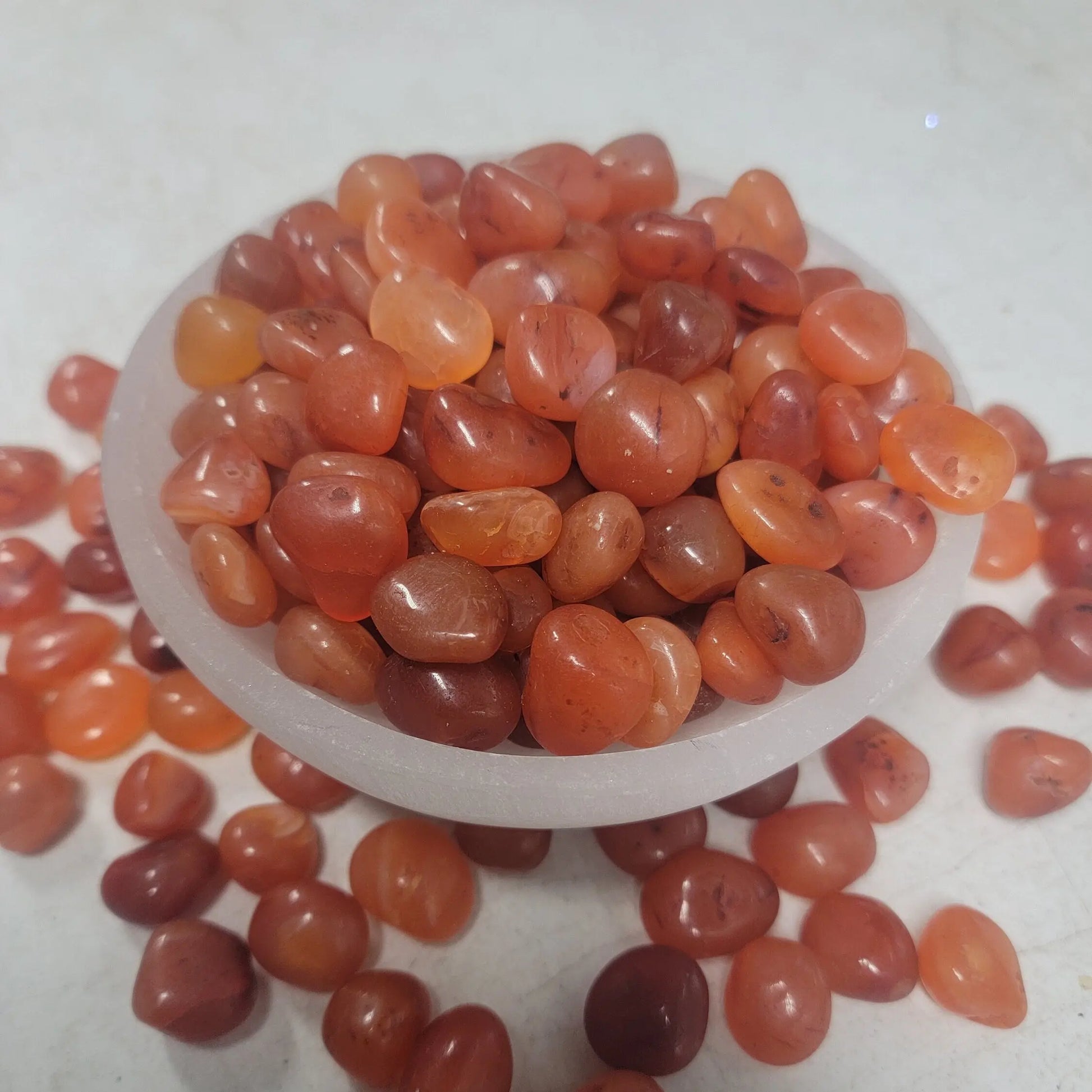 Carnelian Agate Tumbled Polished (Approx. 5/8" - 3/4") Polished Stone for Crystal Grid, Wire Wrapping or Craft Supply BIN-1496 Shop Wholesale Crystals