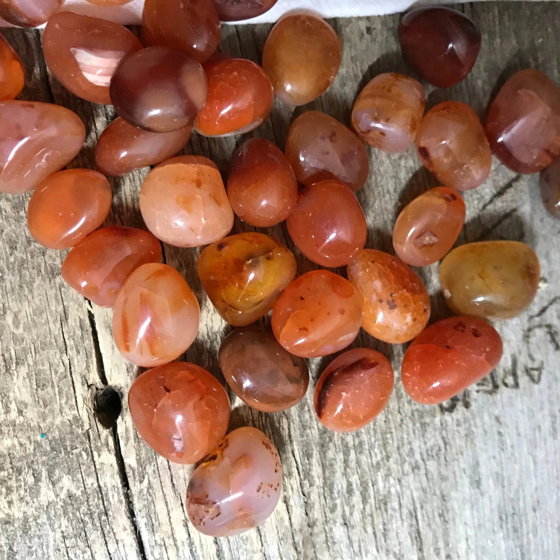 Carnelian Agate Tumbled Polished (Approx. 5/8" - 3/4") Polished Stone for Crystal Grid, Wire Wrapping or Craft Supply BIN-1496 Shop Wholesale Crystals