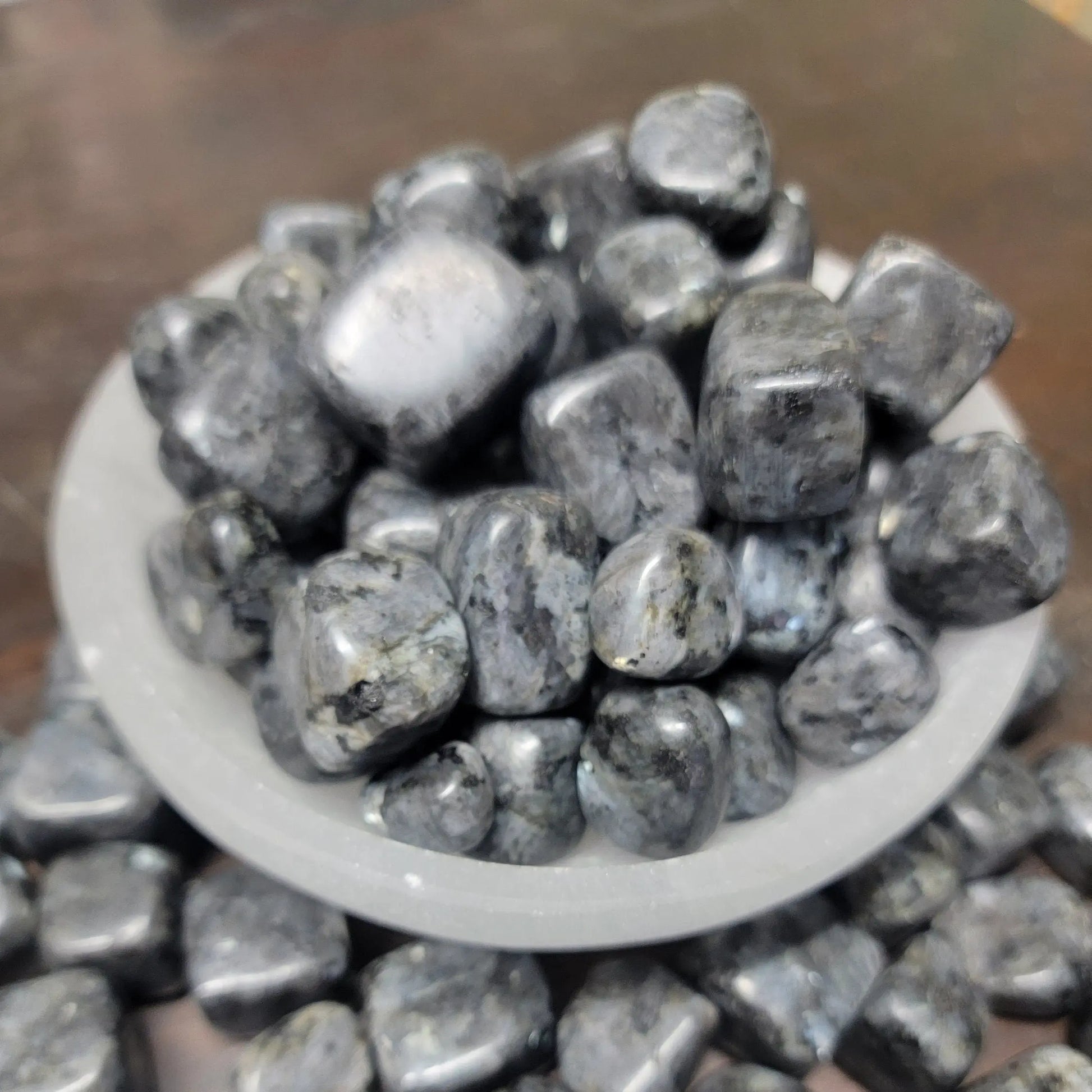 Larvikite Tumbled Stone (Approx. 20-25 mm) BIN-1494 Shop Wholesale Crystals