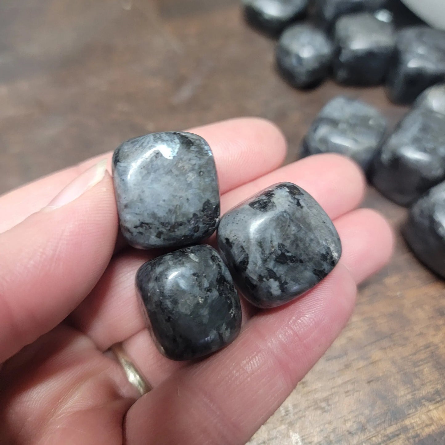Larvikite Tumbled Stone (Approx. 20-25 mm) BIN-1494 Shop Wholesale Crystals