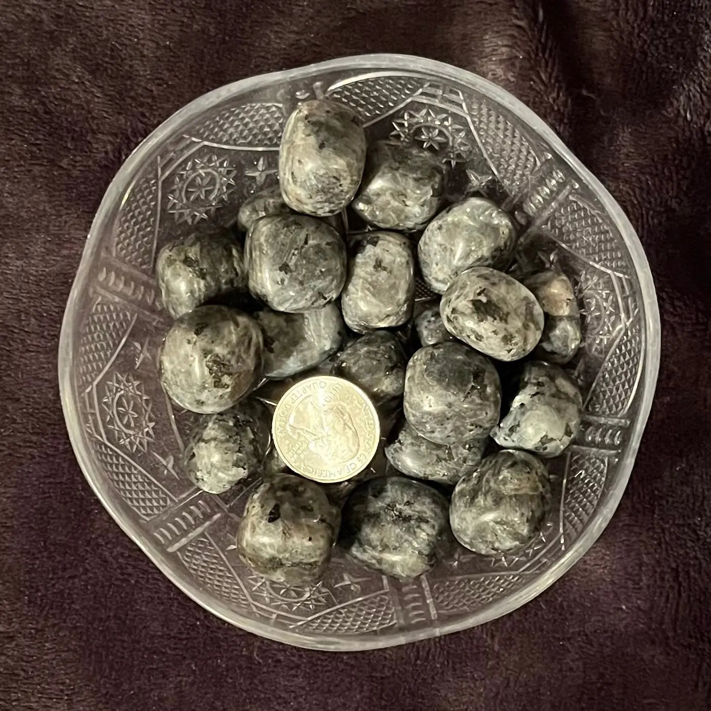 Larvikite Tumbled Stone (Approx. 3/4”-1”) BIN-1493 Shop Wholesale Crystals