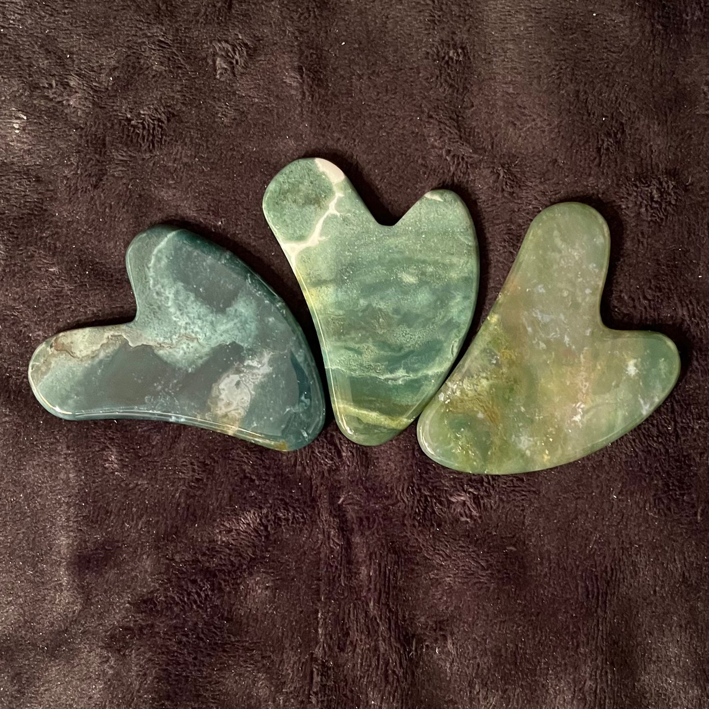 Moss Agate Self Care Gua Sha Stone 1023