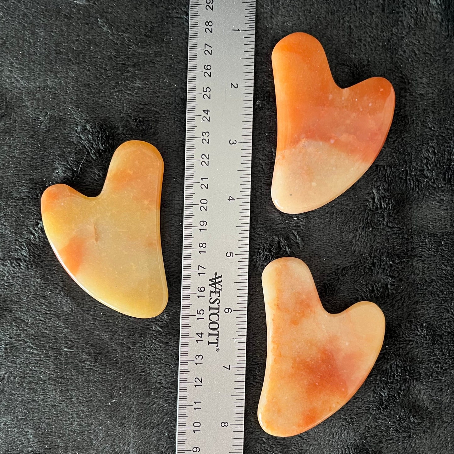 Orange Aventurine Self Care Gua Sha Stone 1026 Sacral Chakra, Creativity, Abundance, Manifestation