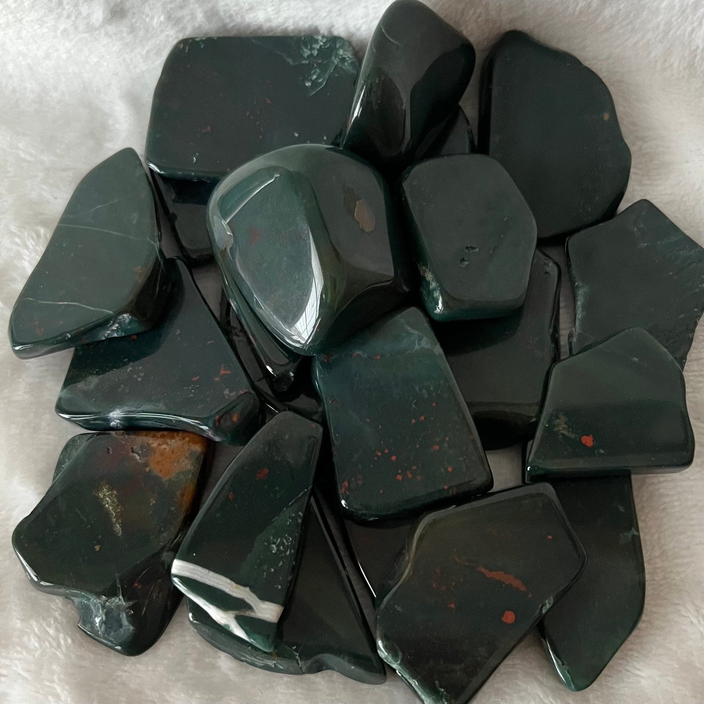 Bloodstone Agate Tumbled Slab (Approx. 11/2” - 1 3/4”)) 1480